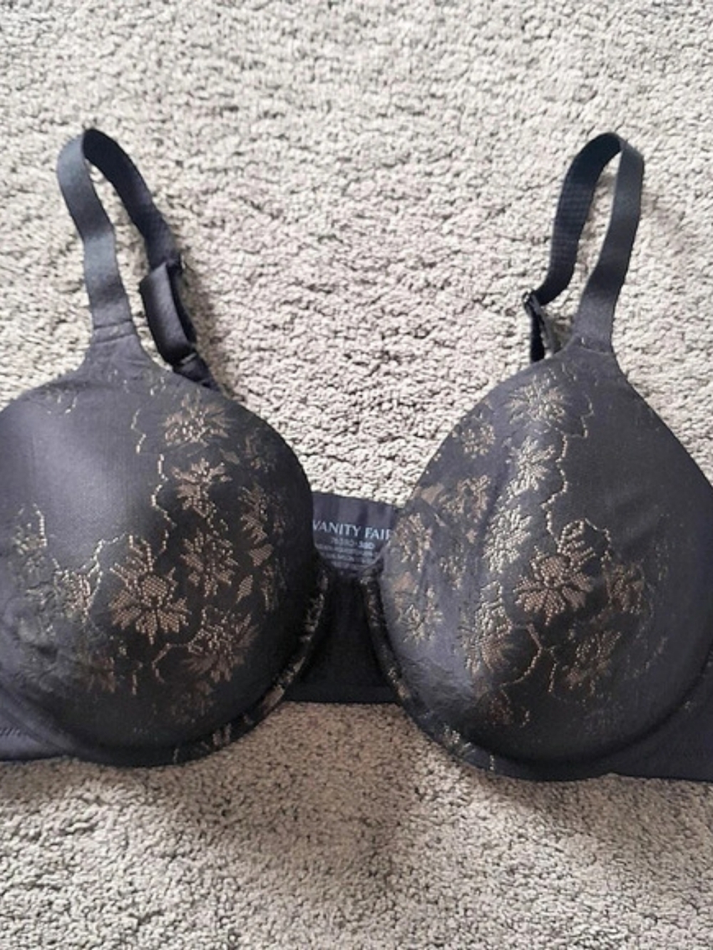 Vanity Fair Beauty Back Smoothing Full-Figure Contour Bra Black